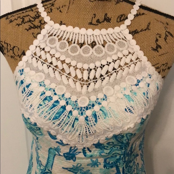 Lilly Pulitzer Pearl Neck Lace Shift in Back It Up - Picture 6 of 7